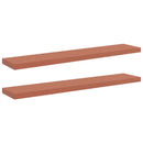 Væghylde 2 pcs Rød 120 x 23,5 x 4 cm Konstrueret træ