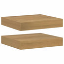 Væghylde 2 pcs Brun 23 x 23,5 x 4 cm Konstrueret træ