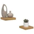 Væghylde 2 pcs Brun 23 x 23,5 x 4 cm Konstrueret træ