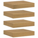 Væghylde 4 pcs Brun 23 x 23,5 x 4 cm Konstrueret træ