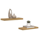 Væghylde Vægmonteret 2 pcs Brun 60 x 23 x 4 cm Konstrueret træ