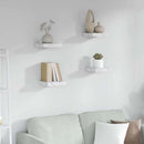 Væghylde 4 pcs Hvid marmor 23 x 23,5 x 4 cm Konstrueret træ