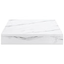 Væghylde 4 pcs Hvid marmor 23 x 23,5 x 4 cm Konstrueret træ
