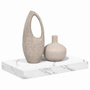 Væghylde Hvid marmor 40 x 23,5 x 4 cm Konstrueret træ