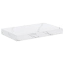 Væghylde 4 pcs Hvid marmor 40 x 23,5 x 4 cm Konstrueret træ