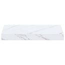 Væghylde 4 pcs Hvid marmor 40 x 23,5 x 4 cm Konstrueret træ