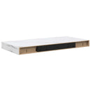 Væghylde 2 stk. Hvid marmor 50 x 23,5 x 3,8 cm Konstrueret træ