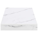 Væghylde 2 pcs Hvid marmor 50 x 23,5 x 4 cm Konstrueret træ