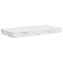 Væghylde 4 pcs Hvid marmor 50 x 23,5 x 4 cm Konstrueret træ