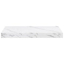 Væghylde 4 pcs Hvid marmor 50 x 23,5 x 4 cm Konstrueret træ