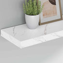 Væghylde Vægmonteret Hvid marmor 60 x 23,5 x 3,8 cm