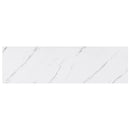 Væghylde 2 pcs Hvid marmor 90 x 23,5 x 4 cm Konstrueret træ