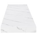 Væghylde 2 pcs Hvid marmor 120 x 23,5 x 4 cm Konstrueret træ