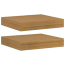 Væghylde 2 pcs Beige 23 x 23,5 x 4 cm Konstrueret træ