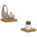 Væghylde 2 pcs Beige 23 x 23,5 x 4 cm Konstrueret træ