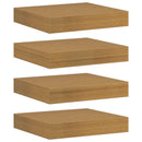 Væghylde 4 pcs Beige 23 x 23,5 x 4 cm Konstrueret træ