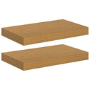 Væghylde 2 stk. Beige 40 x 23,5 x 3,8 cm Konstrueret træ