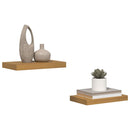 Væghylde 2 pcs Beige 40 x 23,5 x 4 cm Konstrueret træ