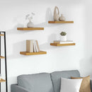 Væghylde 4 pcs Beige 40 x 23,5 x 4 cm Konstrueret træ