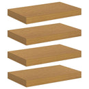 Væghylde 4 pcs Beige 40 x 23,5 x 4 cm Konstrueret træ