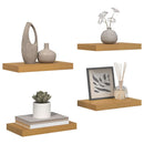 Væghylde 4 pcs Beige 40 x 23,5 x 4 cm Konstrueret træ