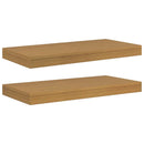 Væghylde Vægmonteret 2 pcs Beige 50 x 23 x 4 cm Konstrueret træ