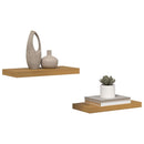 Væghylde Vægmonteret 2 pcs Beige 50 x 23 x 4 cm Konstrueret træ
