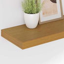 Væghylde 2 pcs Beige 60 x 23,5 x 4 cm Konstrueret træ