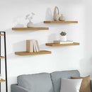 Væghylde 4 stk. Beige 60 x 23,5 x 3,8 cm Konstrueret træ