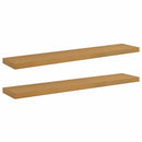 Væghylde 2 pcs Beige 120 x 23,5 x 4 cm Konstrueret træ