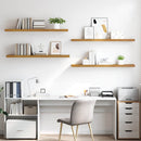 Væghylde 4 pcs Beige 120 x 23,5 x 4 cm Konstrueret træ