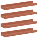 Væghylde Vægmonteret 4 pcs Rød 40 x 9 x 3 cm Konstrueret træ