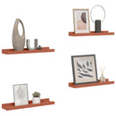 Væghylde Vægmonteret 4 pcs Rød 40 x 9 x 3 cm Konstrueret træ