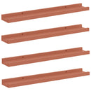 Væghylde Vægmonteret 4 pcs Rød 60 x 9 x 3 cm Konstrueret træ