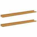 Væghylde Vægmonteret 2 pcs Beige 80 x 9 x 3 cm Konstrueret træ