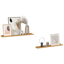 Væghylde Vægmonteret 2 pcs Beige 80 x 9 x 3 cm Konstrueret træ
