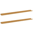 Væghylde Vægmonteret 2 pcs Beige 115 x 9 x 3 cm Konstrueret træ