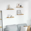 Væghylde Vægmonteret 4 pcs Beige 40 x 9 x 3 cm Konstrueret træ