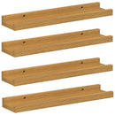 Væghylde Vægmonteret 4 pcs Beige 40 x 9 x 3 cm Konstrueret træ