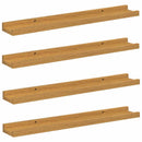 Væghylde Vægmonteret 4 pcs Beige 60 x 9 x 3 cm Konstrueret træ