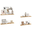 Væghylde Vægmonteret 4 pcs Beige 80 x 9 x 3 cm Konstrueret træ