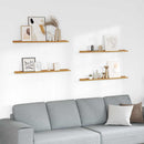 Væghylde Vægmonteret 4 pcs Beige 100 x 9 x 3 cm Konstrueret træ