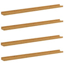 Væghylde Vægmonteret 4 pcs Beige 100 x 9 x 3 cm Konstrueret træ
