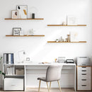 Væghylde Vægmonteret 4 pcs Beige 115 x 9 x 3 cm Konstrueret træ