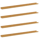 Væghylde Vægmonteret 4 pcs Beige 115 x 9 x 3 cm Konstrueret træ