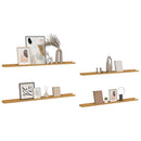 Væghylde Vægmonteret 4 pcs Beige 115 x 9 x 3 cm Konstrueret træ