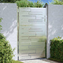 Haveport 85 x 120 cm Rustfrit stål Sølv Låses