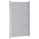 Haveport 85 x 120 cm Rustfrit stål Sølv Låses