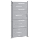 Haveport med lås Sølv 85 x 196 cm Rustfrit stål