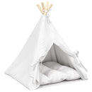 Kæledyrstepee med pude Hvid 50 x 50 x 60 cm Polyester